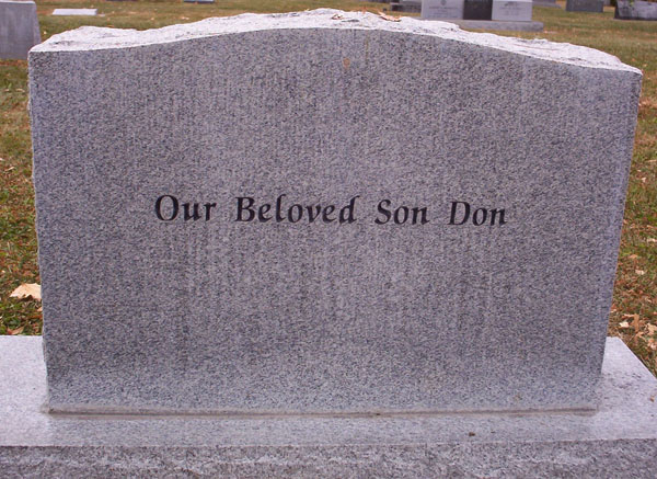 Headstone Back